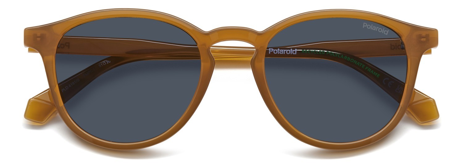 Sunglasses Polaroid Pld 4191/S 208290 FMP C3 color ochre shape pantos lenses blue polarized