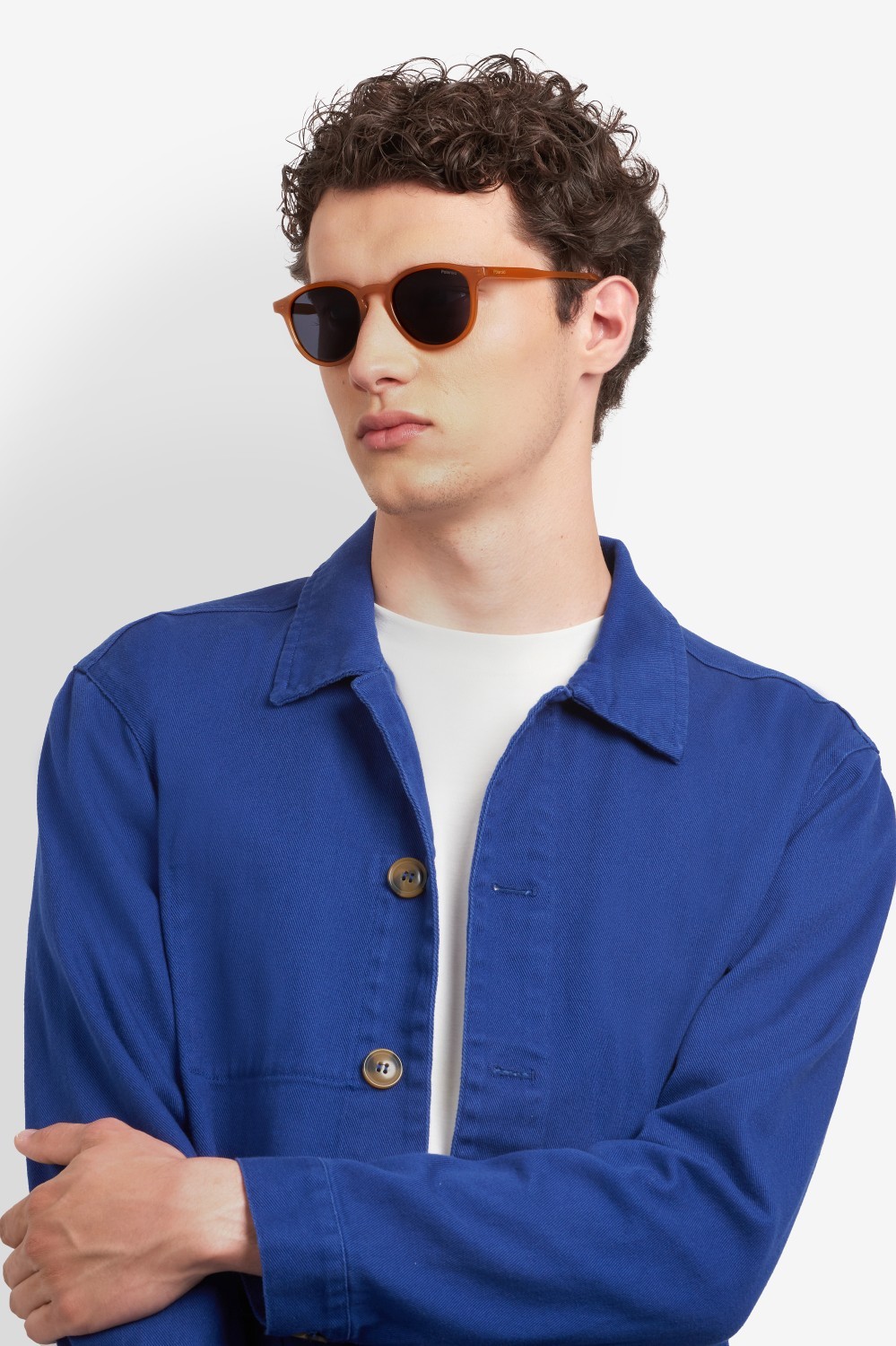 Sunglasses Polaroid Pld 4191/S 208290 FMP C3 color ochre shape pantos lenses blue polarized
