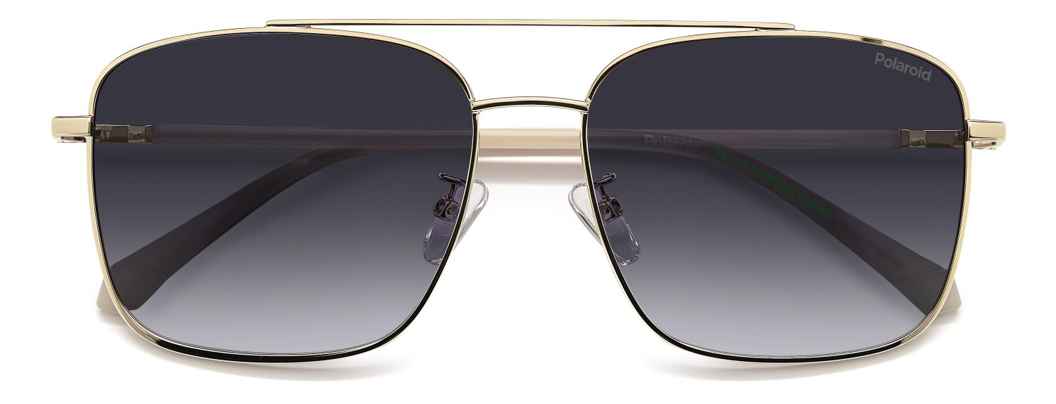 Sunglasses Polaroid Pld 4192/G 208291 2F7 WJ color gold grey shape navigator lenses grey shaded polarized