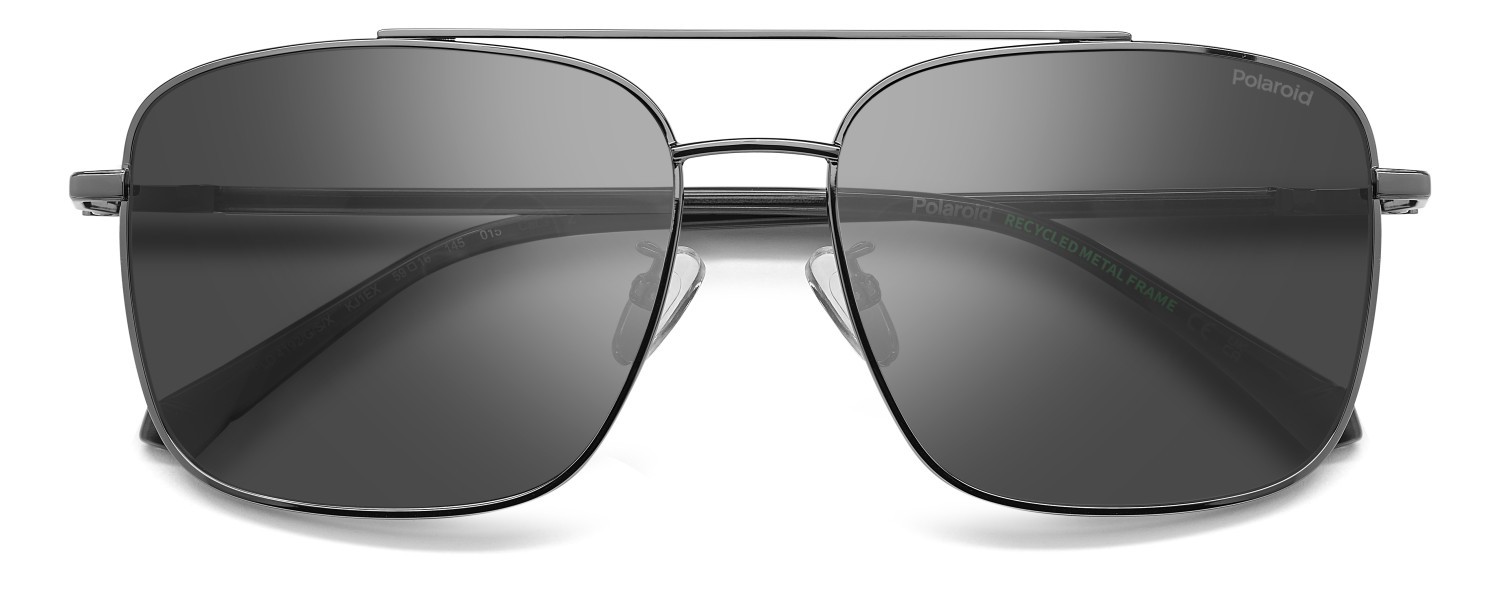 Sunglasses Polaroid Pld 4192/G 208291 KJ1 EX color dark ruthenium shape navigator lenses grey silver mirror polarized