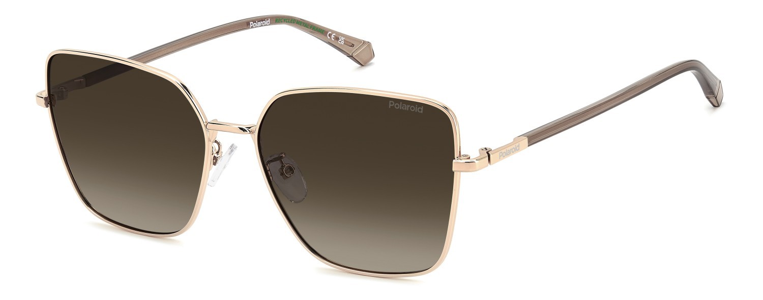 Sunglasses Polaroid Pld 4193/G 208292 DDB LA color gold copper shape butterfly lenses brown shaded polarized