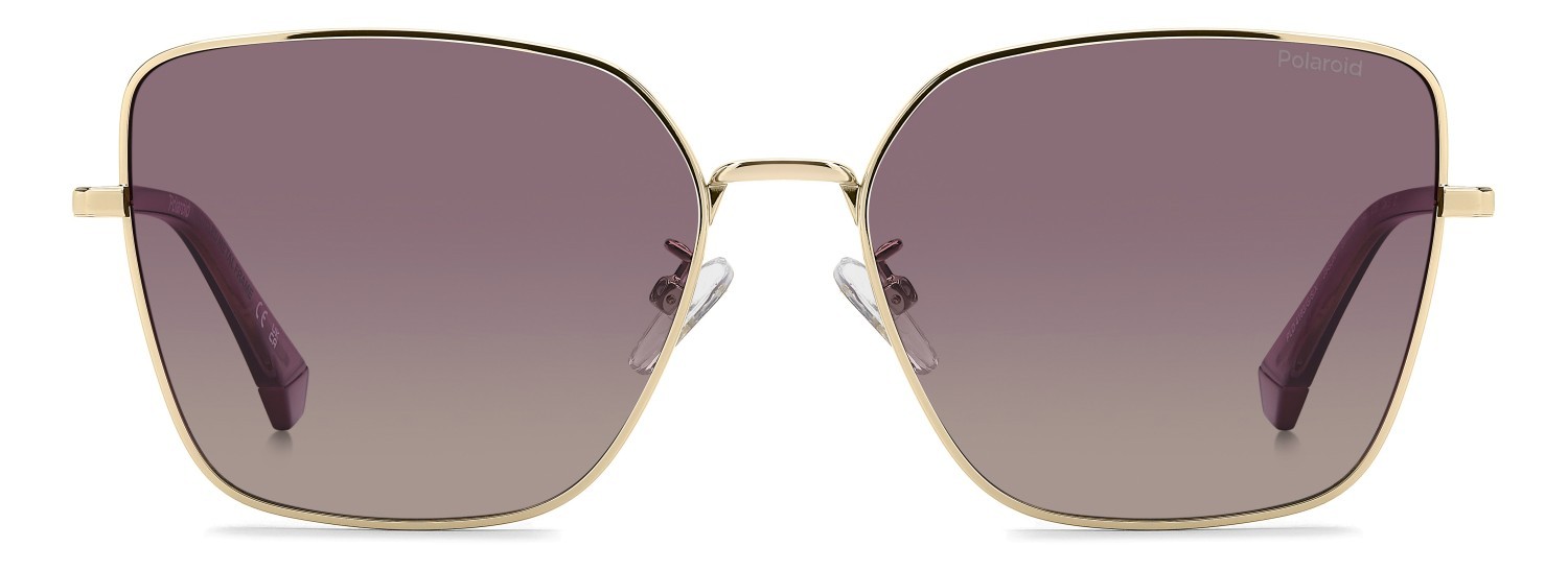 Sunglasses Polaroid Pld 4193/G 208292 J5G JR color gold shape butterfly lenses burgundy shaded polarized