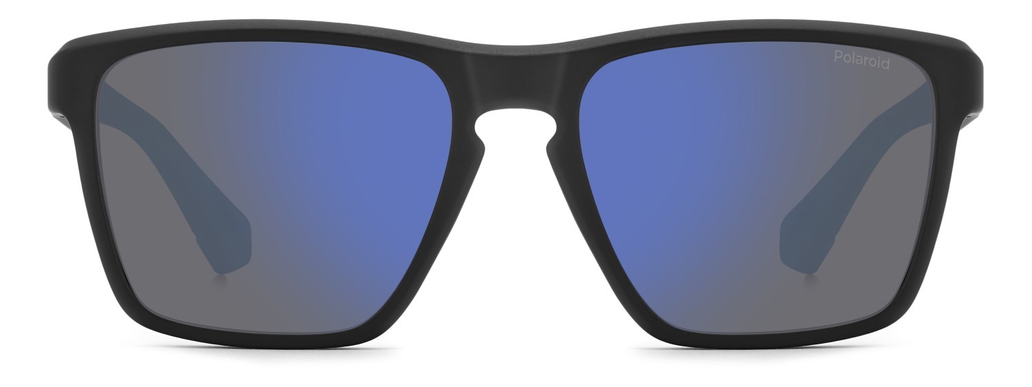 Occhiali da sole Polaroid Pld 2167/S 208293 0VK 5X colore matte black blue forma rettangolare lenti blue mirror polarized