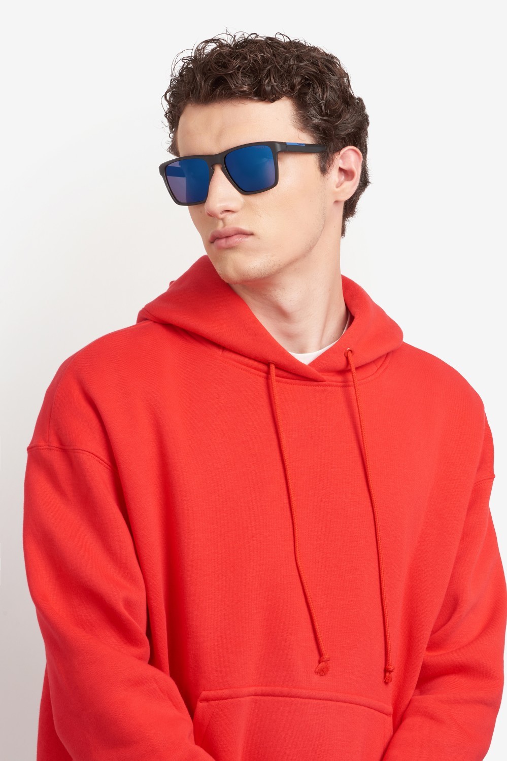 Occhiali da sole Polaroid Pld 2167/S 208293 0VK 5X colore matte black blue forma rettangolare lenti blue mirror polarized