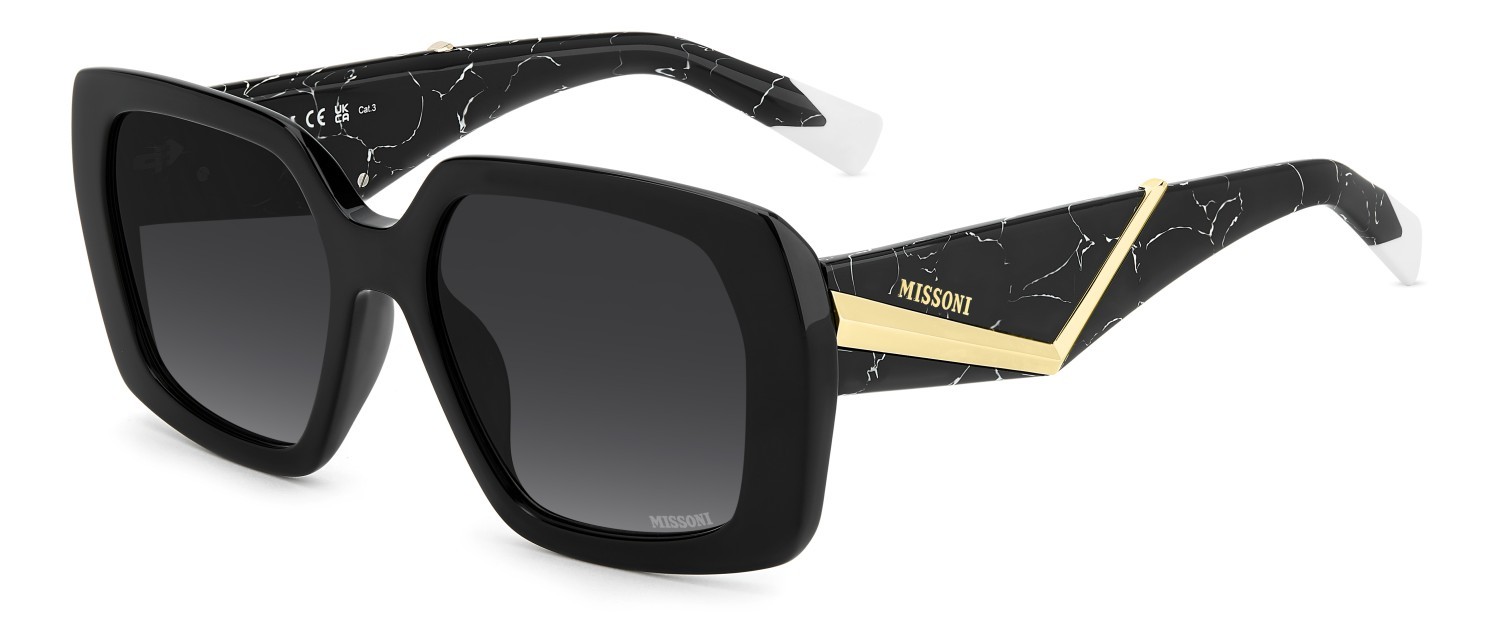 Occhiali da sole Missoni Mis 0246/G 208295 807 9O colore black forma rettangolare lenti dark grey shaded