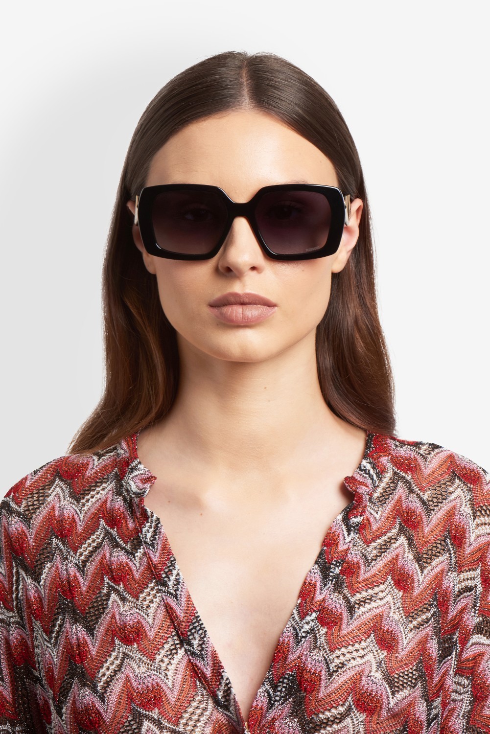 Occhiali da sole Missoni Mis 0246/G 208295 807 9O colore black forma rettangolare lenti dark grey shaded