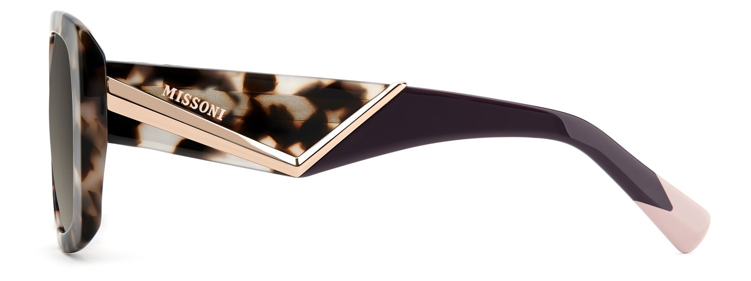 Occhiali da sole Missoni Mis 0246/G 208295 C9K HA colore havana white forma rettangolare lenti brown shaded