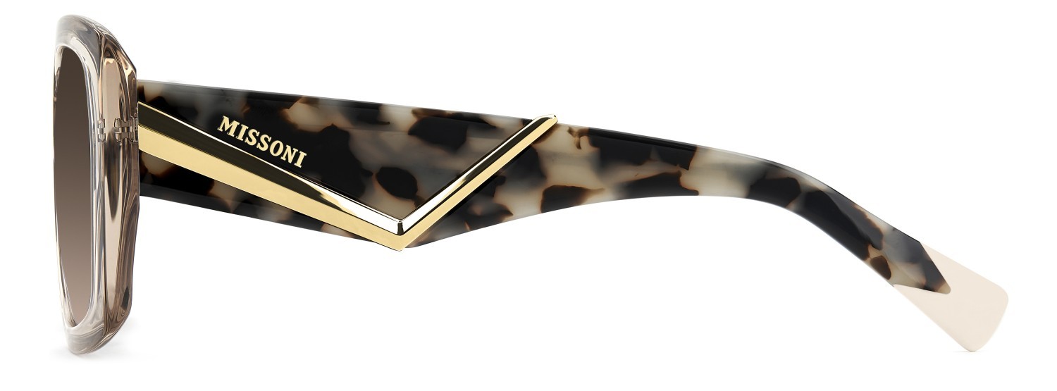 Occhiali da sole Missoni Mis 0246/G 208295 HAM HA colore champagne forma rettangolare lenti brown shaded