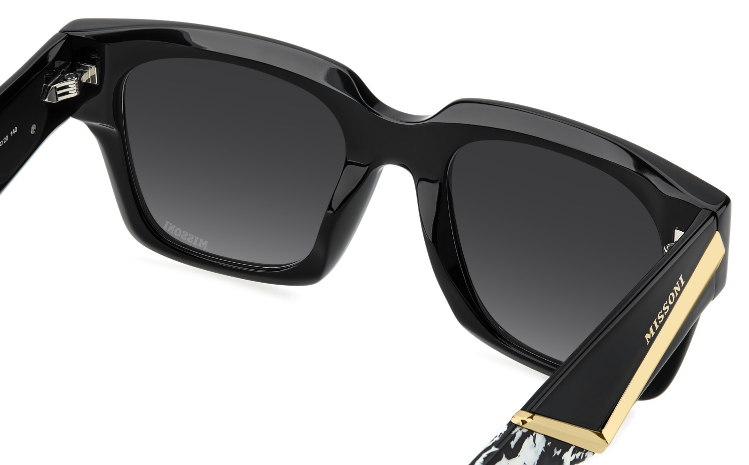 Occhiali da sole Missoni Mis 0247/S 208296 807 9O colore black forma quadrato lenti dark grey shaded