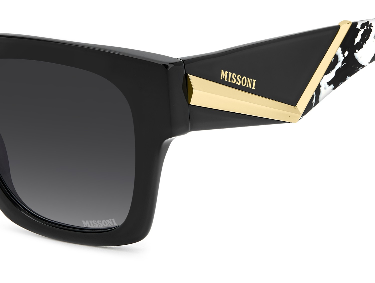 Occhiali da sole Missoni Mis 0247/S 208296 807 9O colore black forma quadrato lenti dark grey shaded