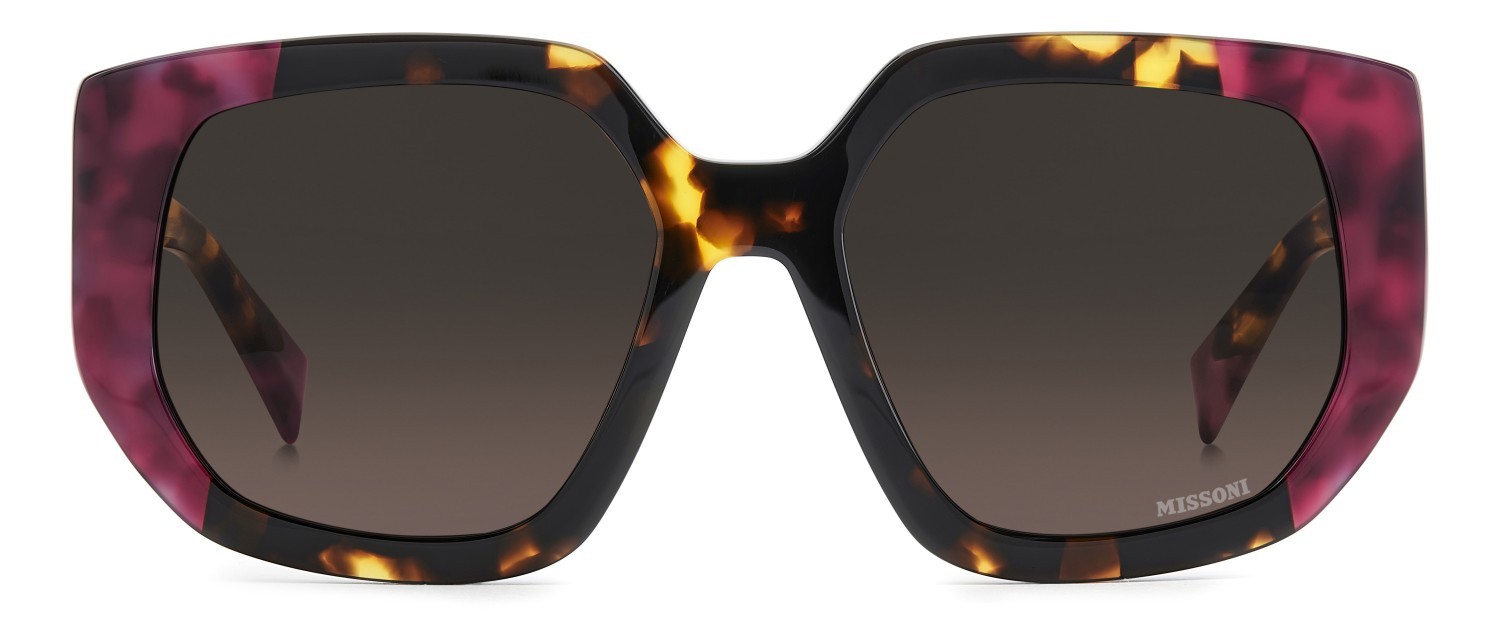 Occhiali da sole Missoni Mis 0250/S 208297 086 O9 colore havana forma quadrato lenti plum shaded