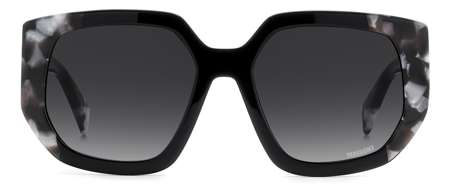 Occhiali da sole Missoni Mis 0250/S 208297 807 9O colore black forma quadrato lenti dark grey shaded