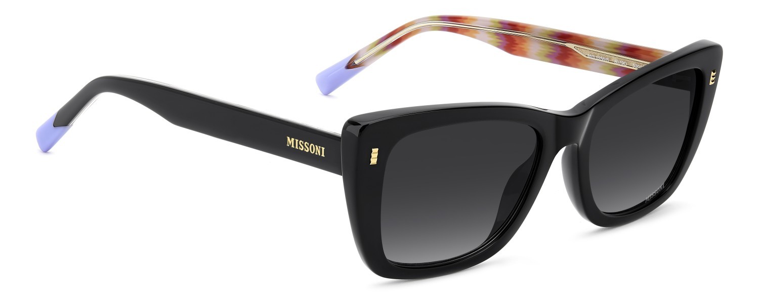 Occhiali da sole Missoni Mis 0256/S 208299 807 9O colore black forma rettangolare lenti dark grey shaded
