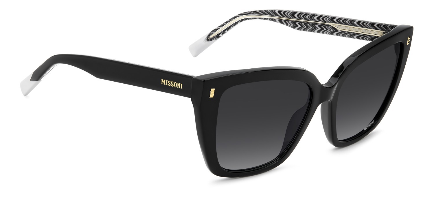 Occhiali da sole Missoni Mis 0257/S 208300 807 9O colore black forma cat eye lenti dark grey shaded