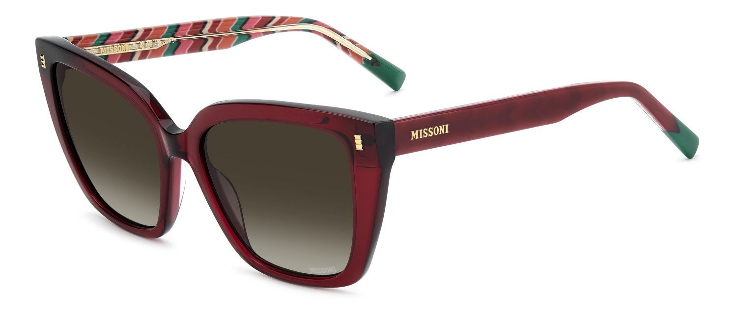 Occhiali da sole Missoni Mis 0257/S 208300 LHF HA colore burgundy 2 forma cat eye lenti brown shaded