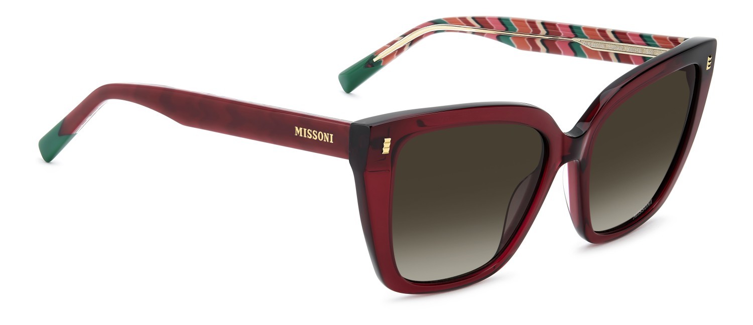 Occhiali da sole Missoni Mis 0257/S 208300 LHF HA colore burgundy 2 forma cat eye lenti brown shaded