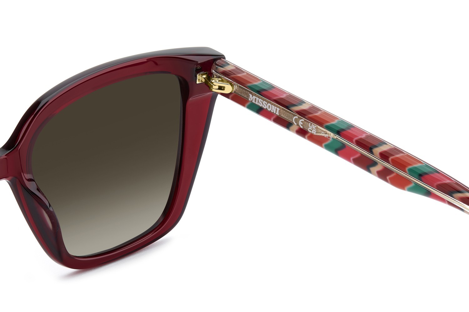 Occhiali da sole Missoni Mis 0257/S 208300 LHF HA colore burgundy 2 forma cat eye lenti brown shaded