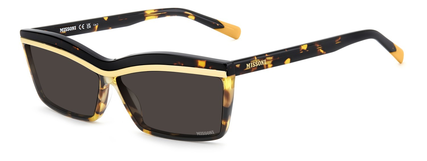 Sonnenbrillen Missoni Mis 0263/S 208301 086 IR farbe havana form rechteckig gläser grey