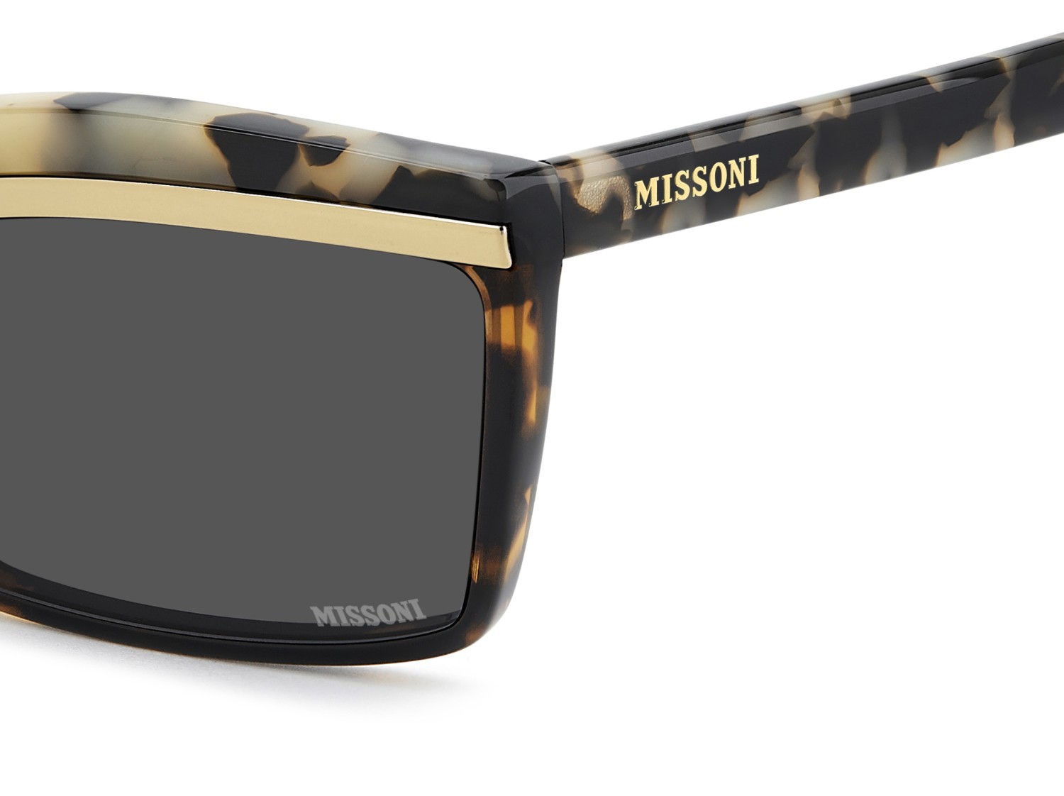 Occhiali da sole Missoni Mis 0263/S 208301 C9K IR colore havana white forma rettangolare lenti grey
