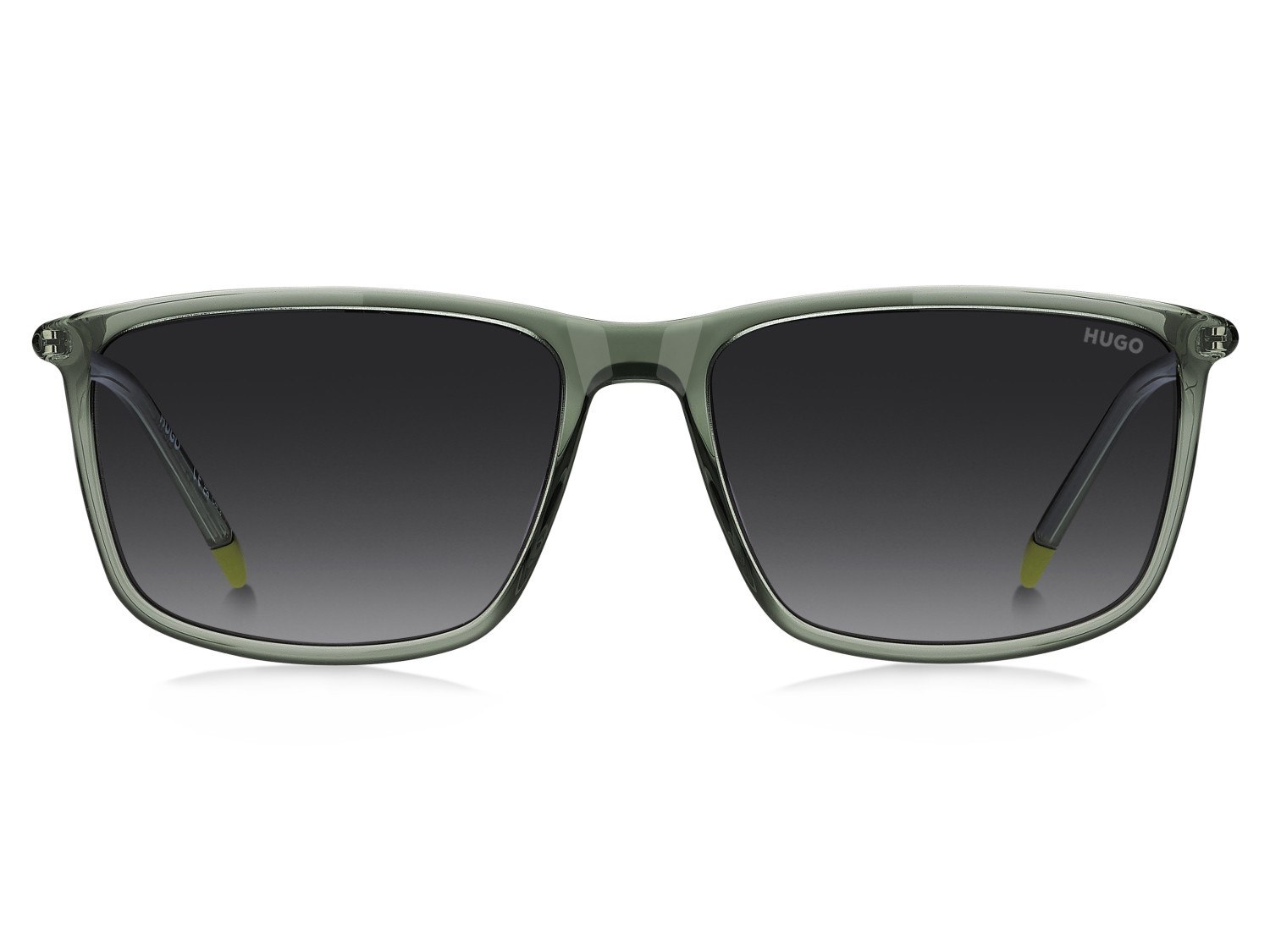 Sunglasses Hugo Hg 1374/S 208305 1ED 9O color green shape rectangle lenses dark grey shaded