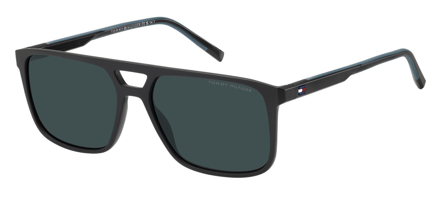 Sunglasses Tommy Hilfiger Th 2280/S 208308 ETJ KU color black teal shape square lenses blue