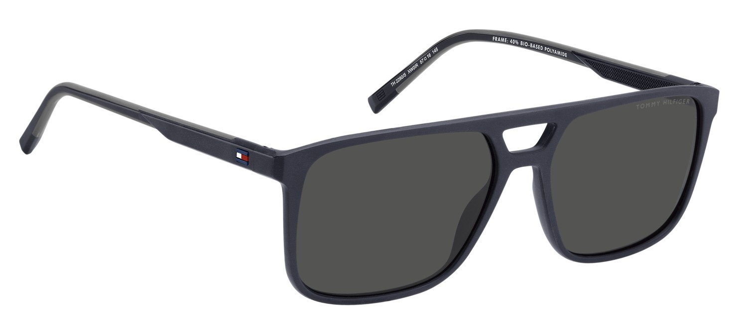 Occhiali da sole Tommy Hilfiger Th 2280/S 208308 XW0 IR colore blue grey forma quadrato lenti grey