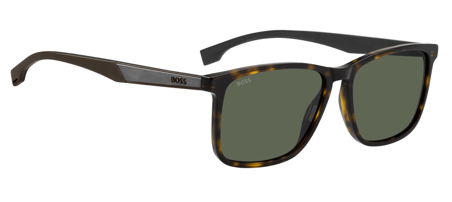 Sunglasses Hugo Boss 1825/S 208309 086 QT color havana shape rectangle lenses green