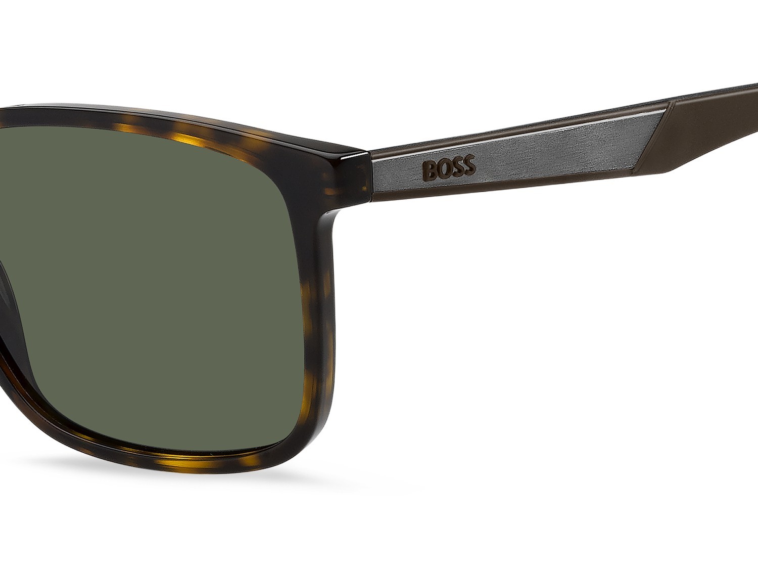 Sunglasses Hugo Boss 1825/S 208309 086 QT color havana shape rectangle lenses green