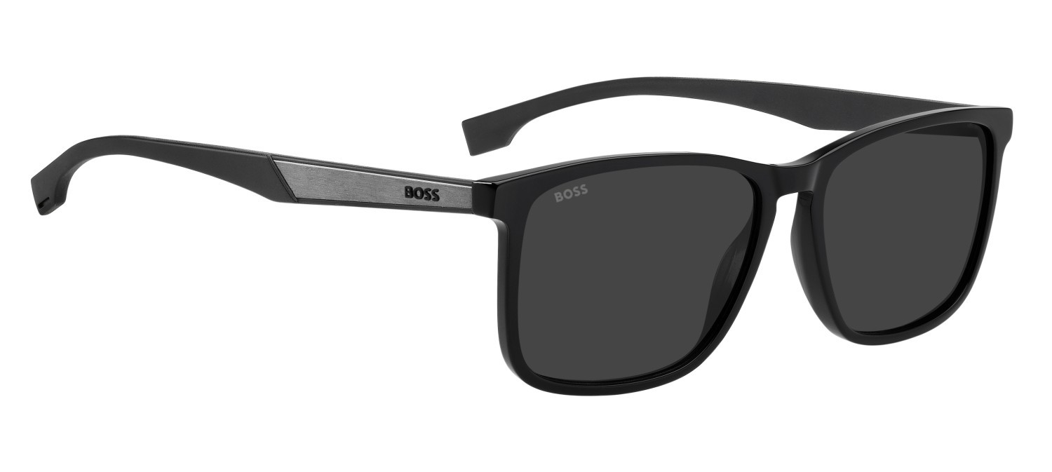 Sunglasses Hugo Boss 1825/S 208309 807 IR color black shape rectangle lenses grey