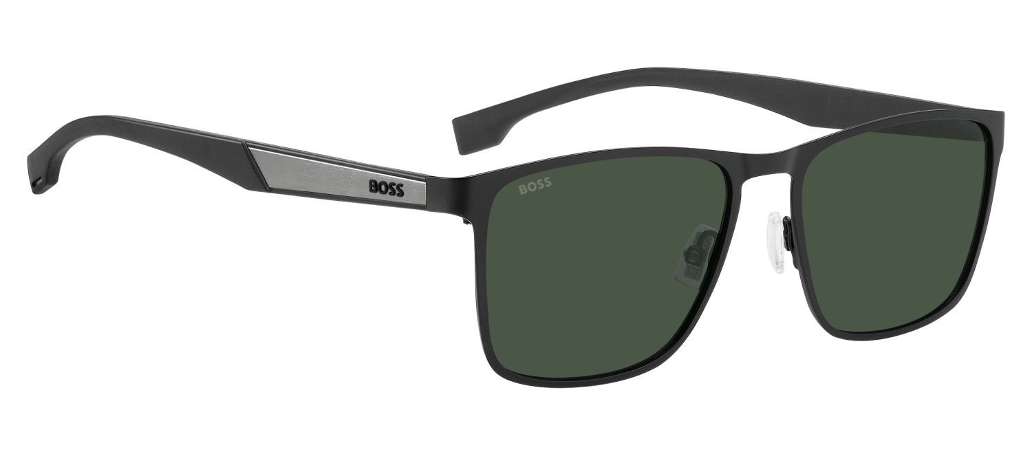 Occhiali da sole Hugo Boss 1826/S 208310 003 QT colore matte black forma quadrato lenti green