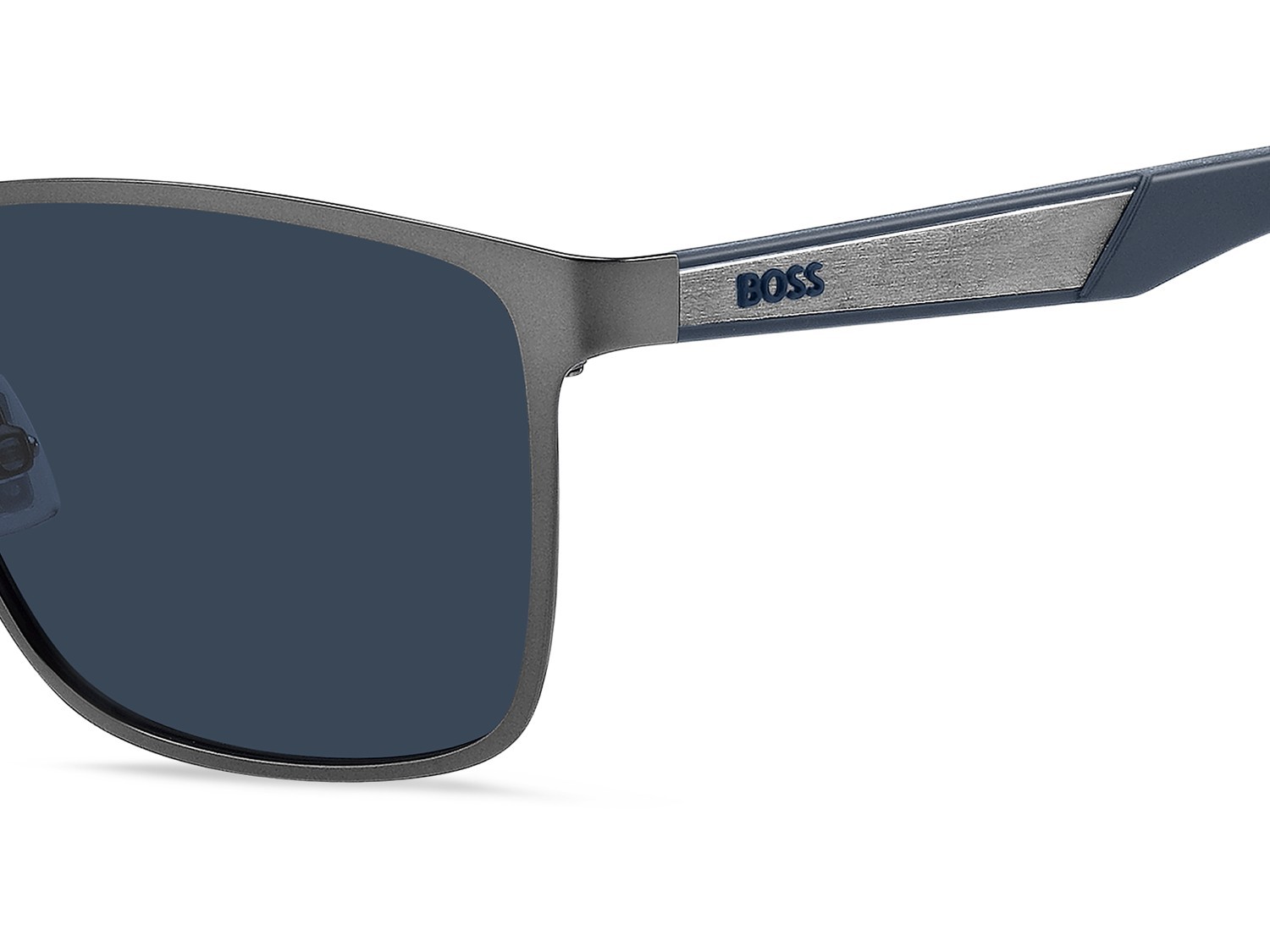 Occhiali da sole Hugo Boss 1826/S 208310 R80 KU colore matte dark ruthenium forma quadrato lenti blue