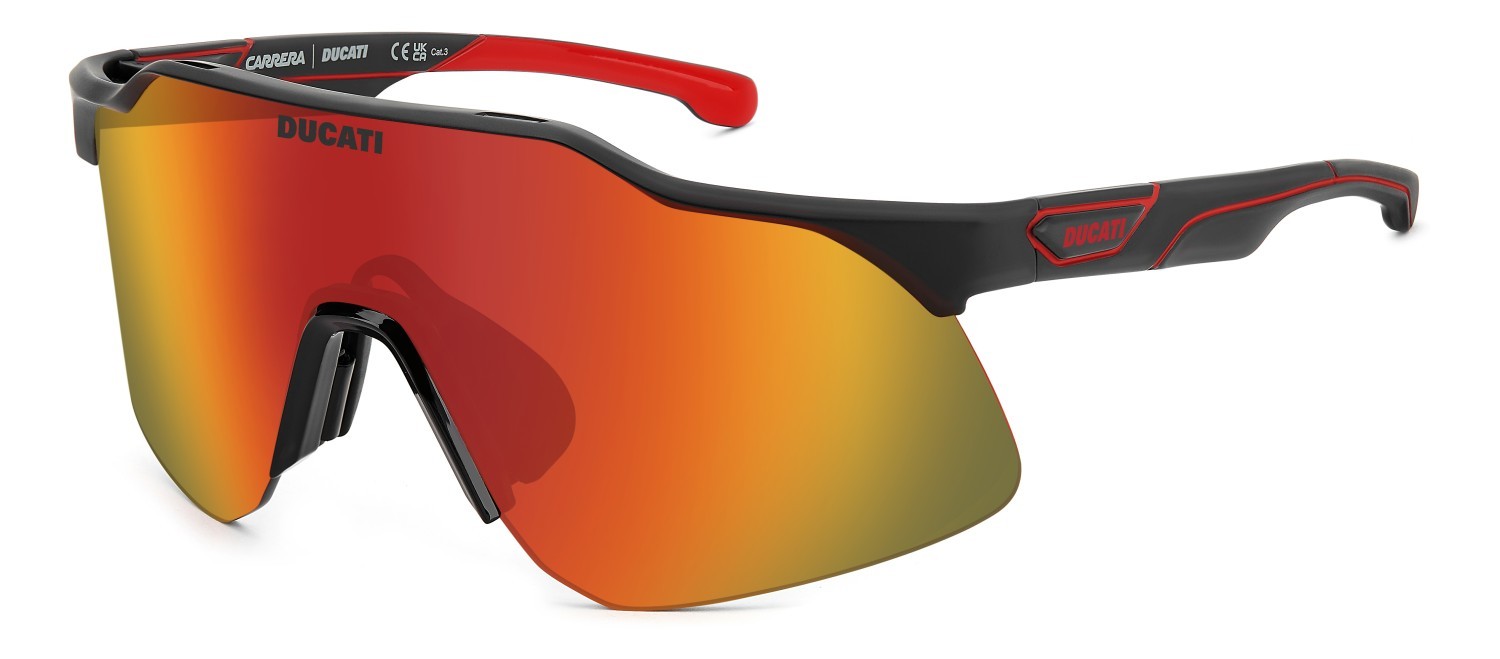 Sonnenbrillen Carrera Ducati Carduc 060/S 208311 003 UZ farbe matte black form maske gläser red multilayer
