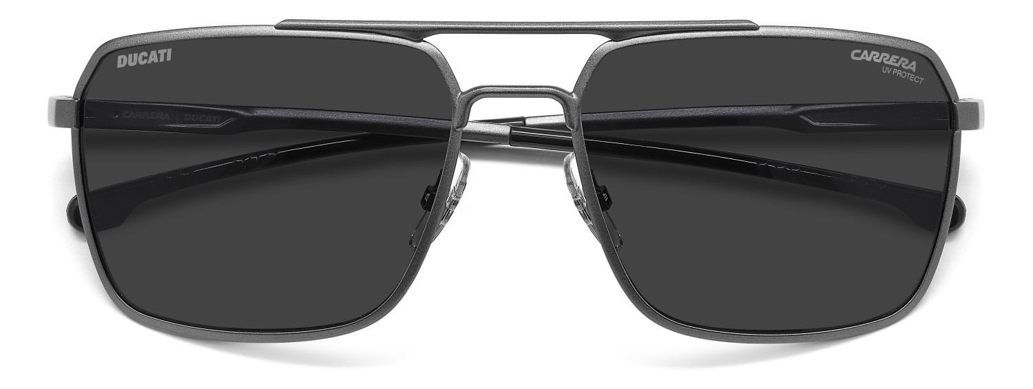 Sonnenbrillen Carrera Ducati Carduc 057/S 208313 R80 IR farbe matte dark ruthenium form rechteckig gläser grey