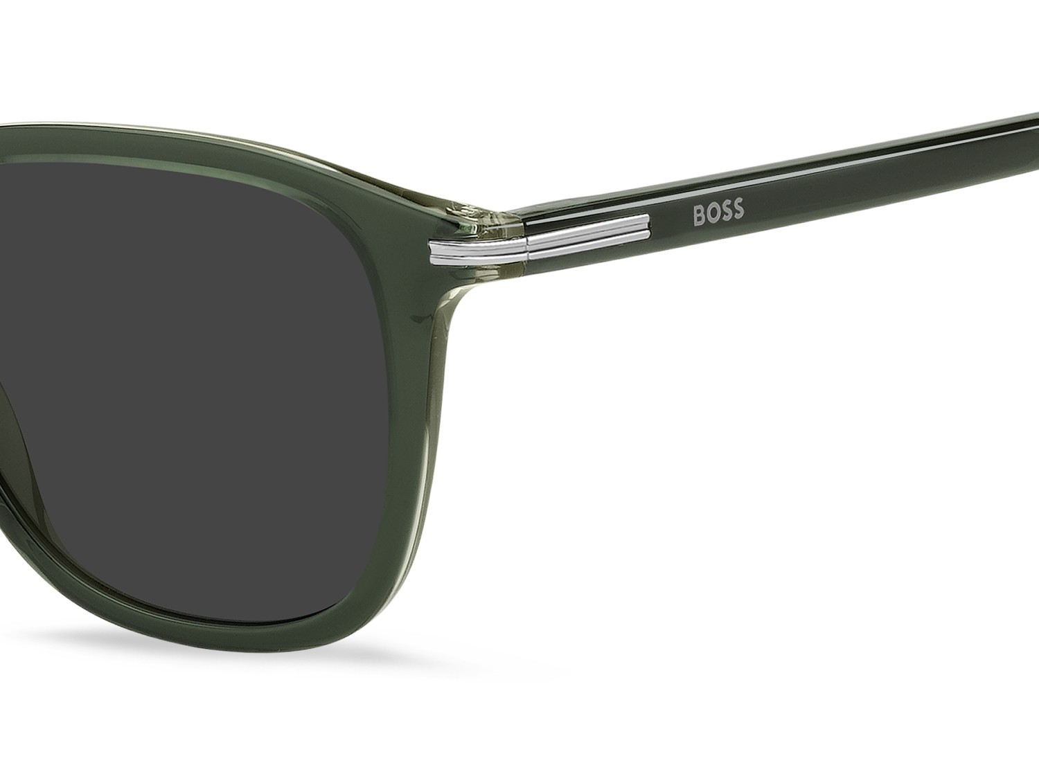 Occhiali da sole Hugo Boss 1845/S 208314 8YW IR colore green grey forma rotondo lenti grey