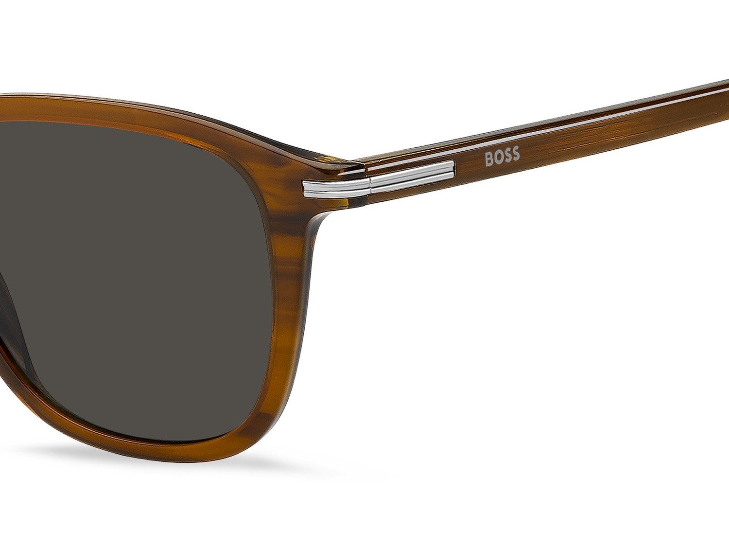 Occhiali da sole Hugo Boss 1845/S 208314 EX4 IR colore brown horn forma rotondo lenti grey
