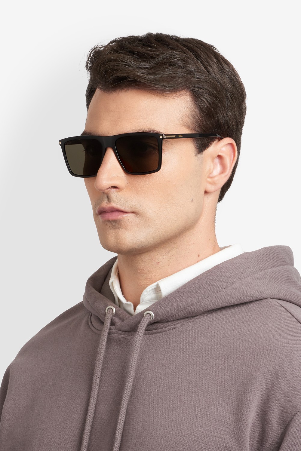 Occhiali da sole Hugo Boss 1844/S 208315 807 IR colore black forma quadrato lenti grey