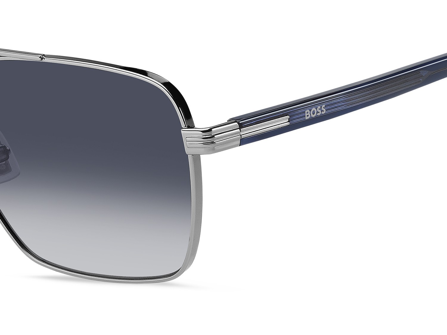 Occhiali da sole Hugo Boss 1846/G 208316 6LB 08 colore ruthenium forma rettangolare lenti dk blue shaded