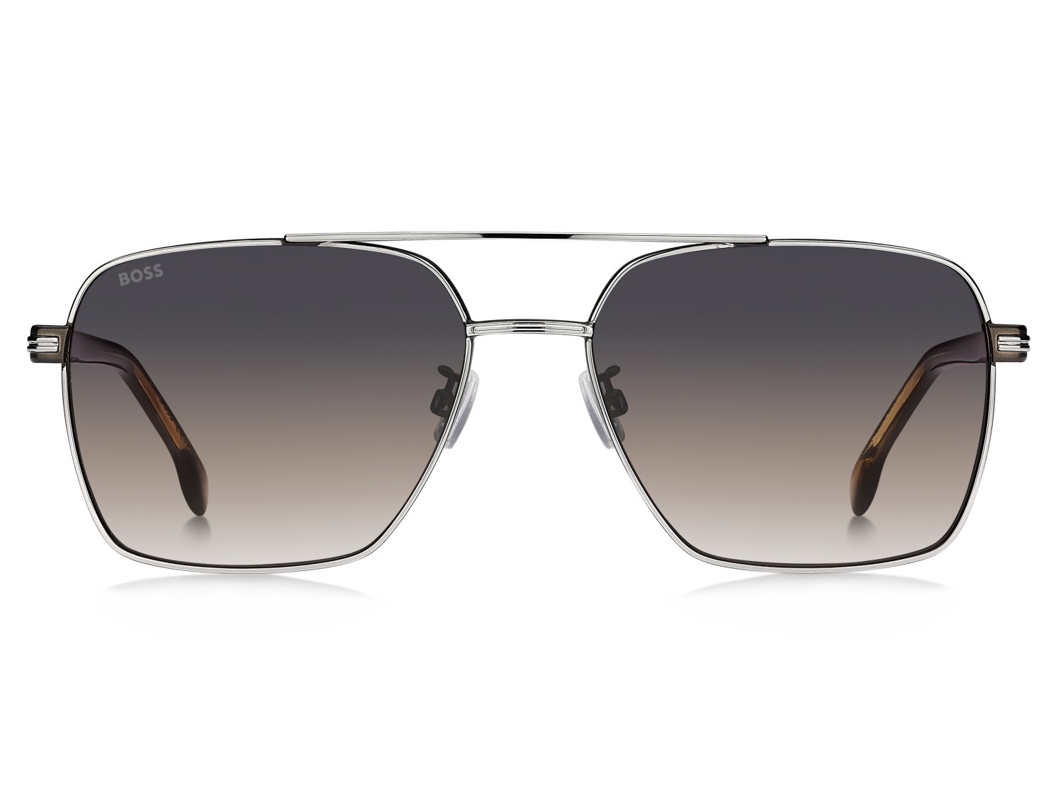 Occhiali da sole Hugo Boss 1846/G 208316 8OQ PR colore brown palladium forma rettangolare lenti grey brown doubleshade