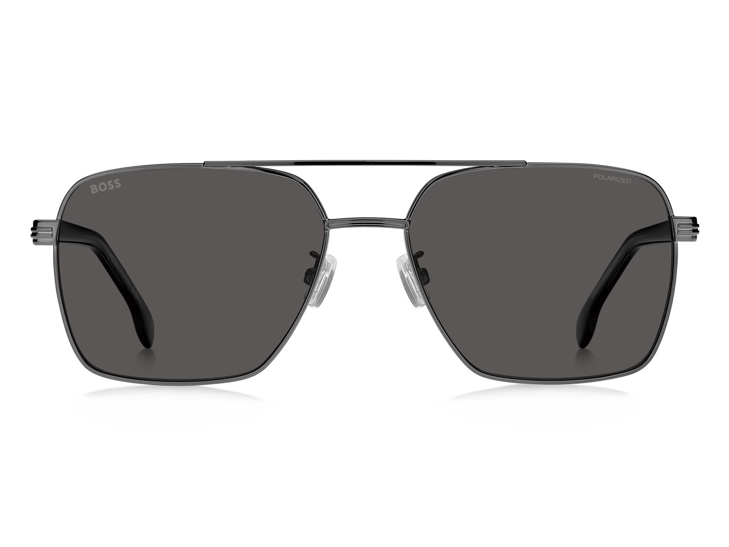 Occhiali da sole Hugo Boss 1846/G 208316 V81 M9 colore dark ruthenium black forma rettangolare lenti grey polarized