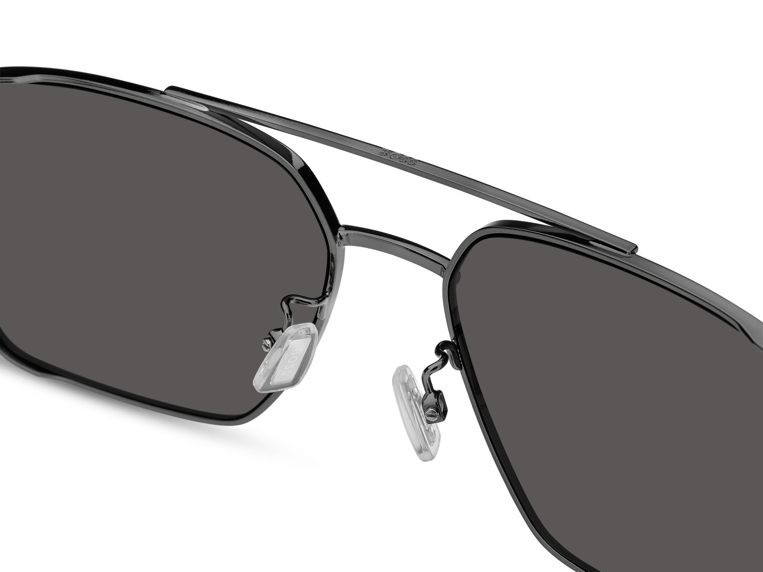 Occhiali da sole Hugo Boss 1846/G 208316 V81 M9 colore dark ruthenium black forma rettangolare lenti grey polarized