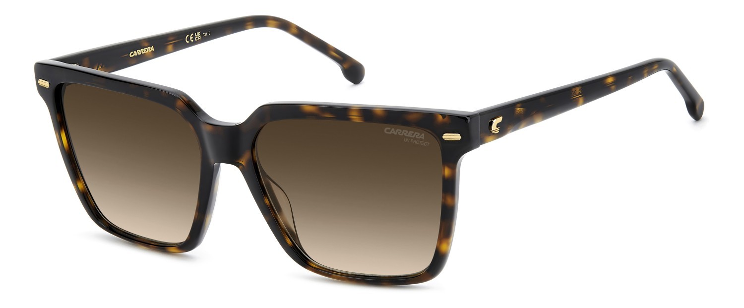 Sonnenbrillen Carrera 3069/S 208319 086 HA farbe havana form rechteckig gläser brown shaded