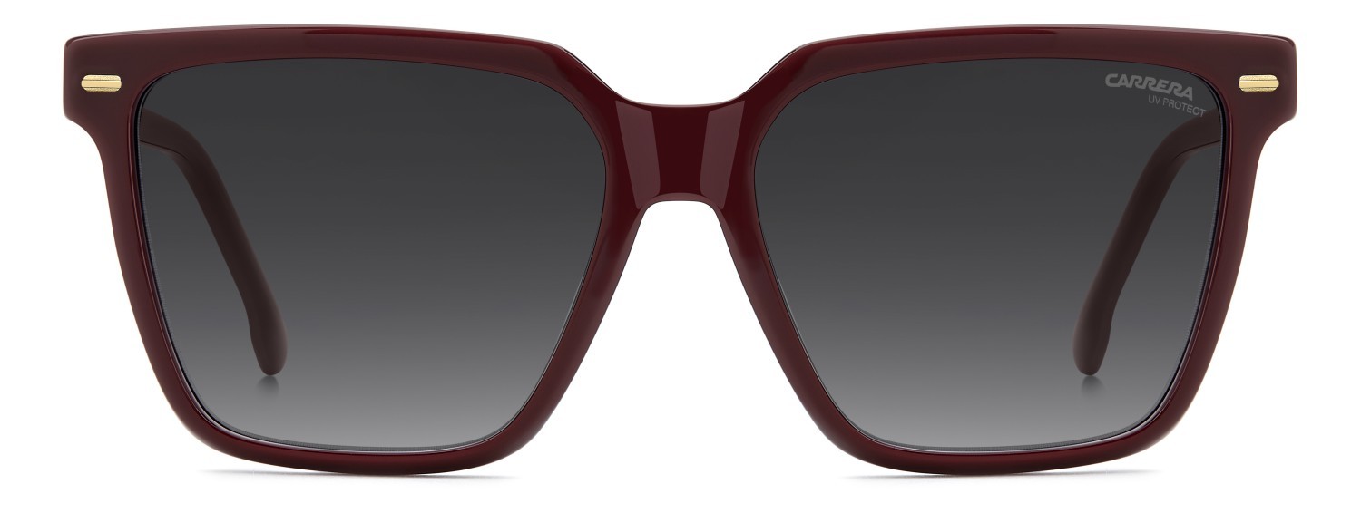 Sunglasses Carrera 3069/S 208319 LHF 9O color burgundy 2 shape rectangle lenses dark grey shaded