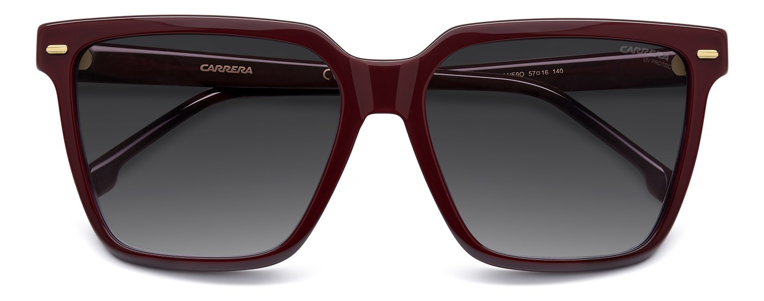 Sunglasses Carrera 3069/S 208319 LHF 9O color burgundy 2 shape rectangle lenses dark grey shaded