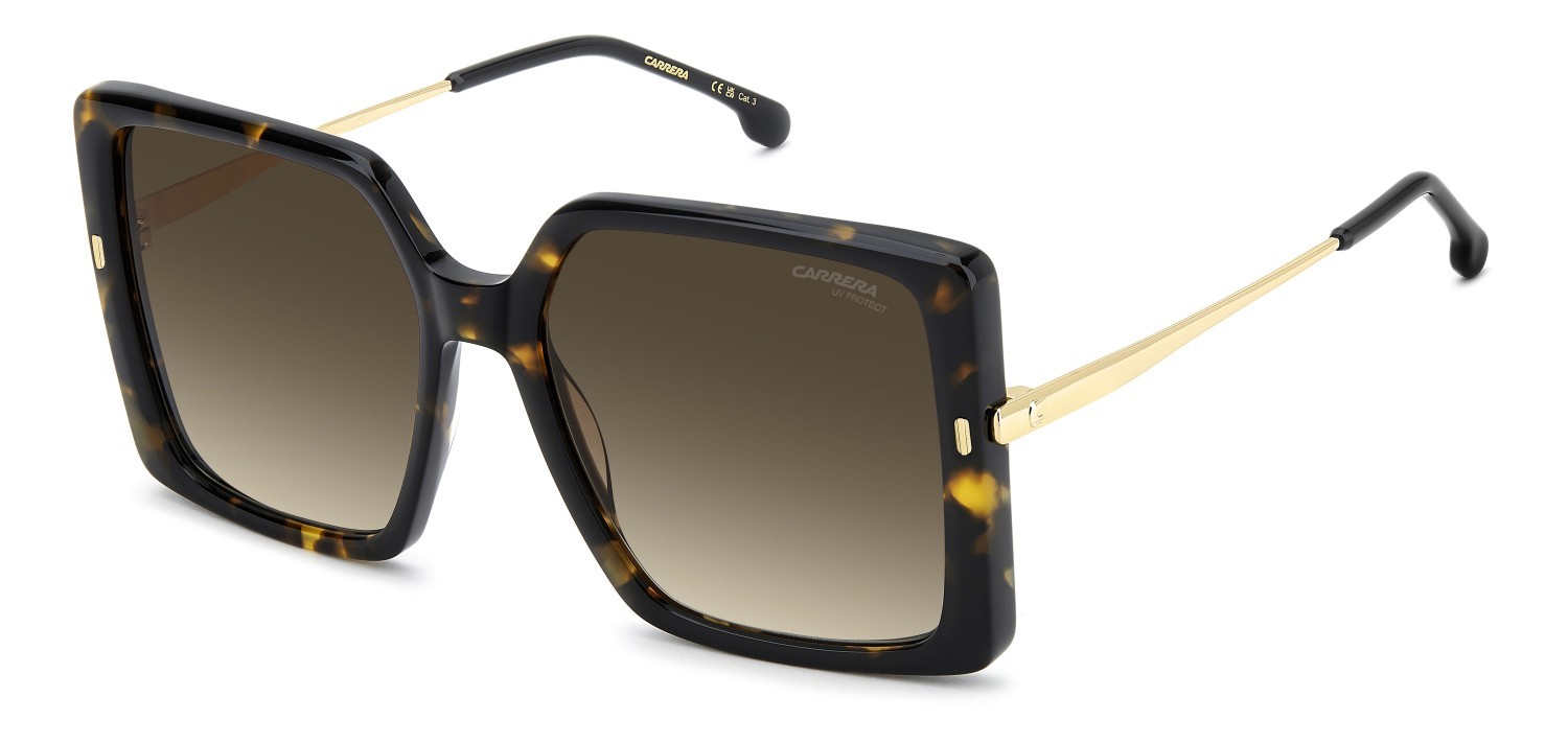 Occhiali da sole Carrera 3070/S 208320 2IK HA colore havana gold forma rettangolare lenti brown shaded