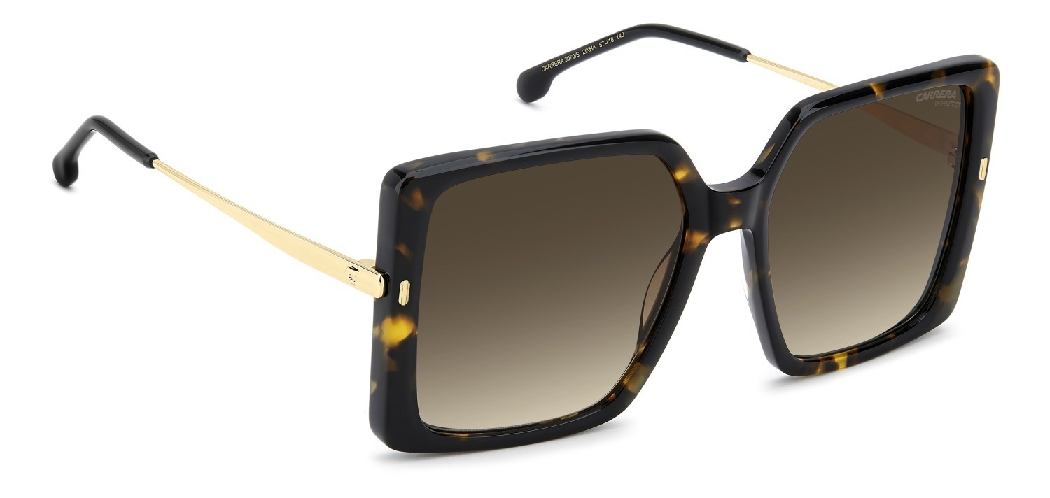 Occhiali da sole Carrera 3070/S 208320 2IK HA colore havana gold forma rettangolare lenti brown shaded