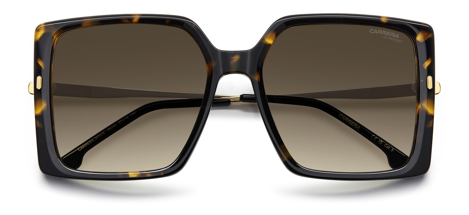 Occhiali da sole Carrera 3070/S 208320 2IK HA colore havana gold forma rettangolare lenti brown shaded