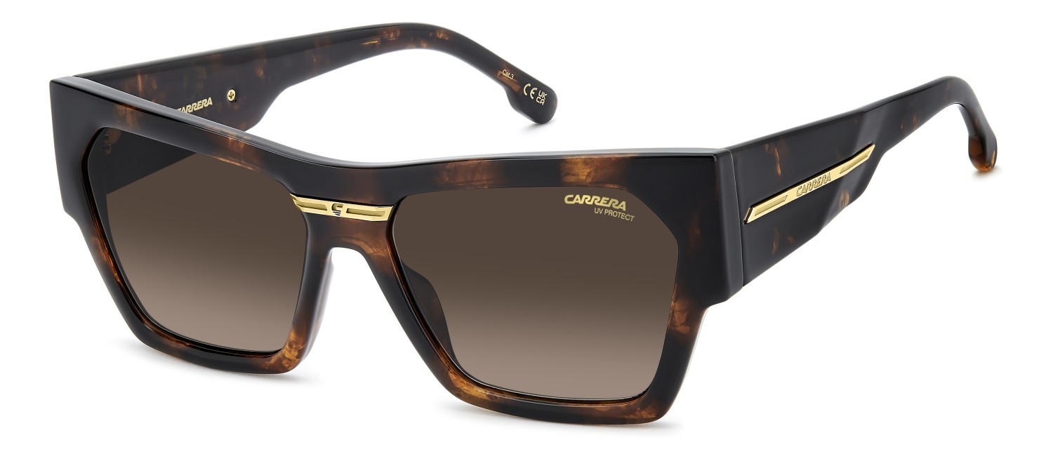 Sonnenbrillen Carrera Victory C 19/S 208322 086 HA farbe havana form rechteckig gläser brown shaded