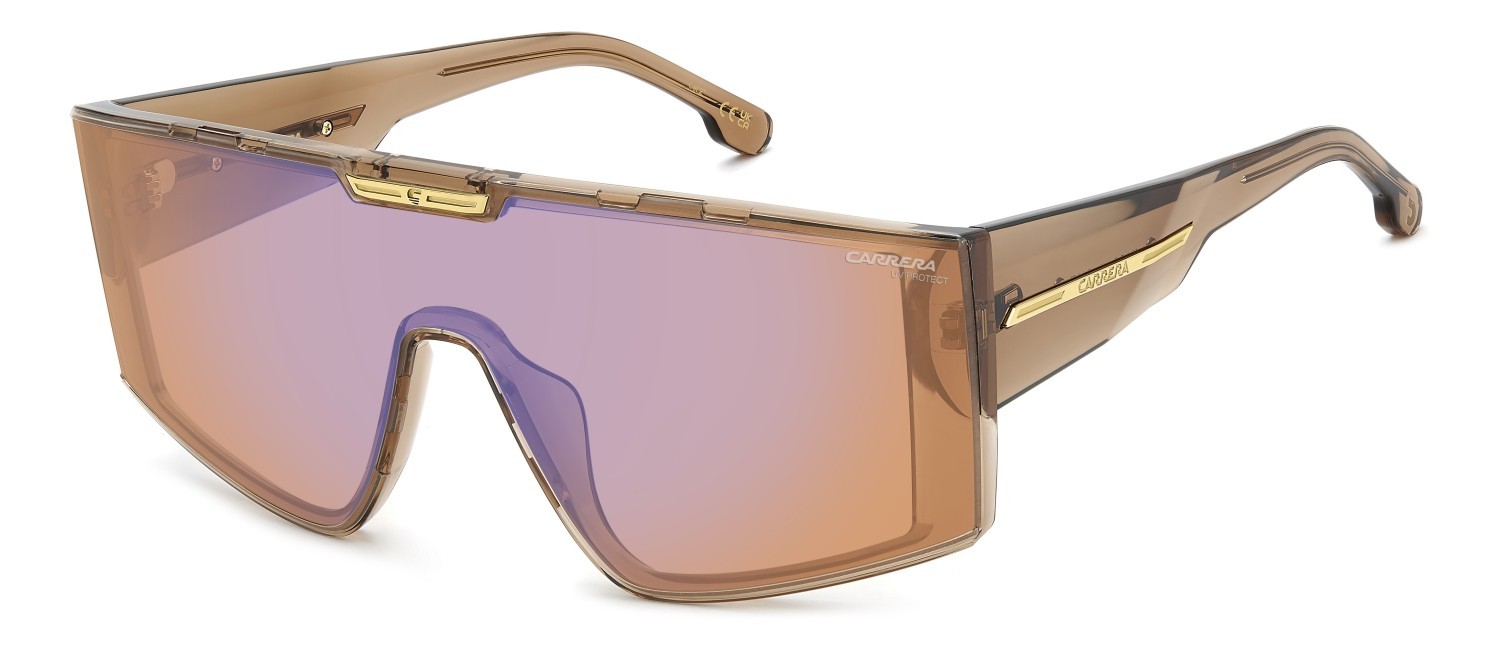 Sunglasses Carrera Victory C 18/S 208324 12J DP color brown orange shape mask lenses orange multilayer blue