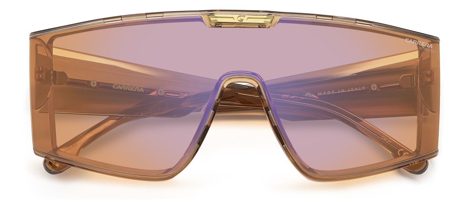 Sunglasses Carrera Victory C 18/S 208324 12J DP color brown orange shape mask lenses orange multilayer blue