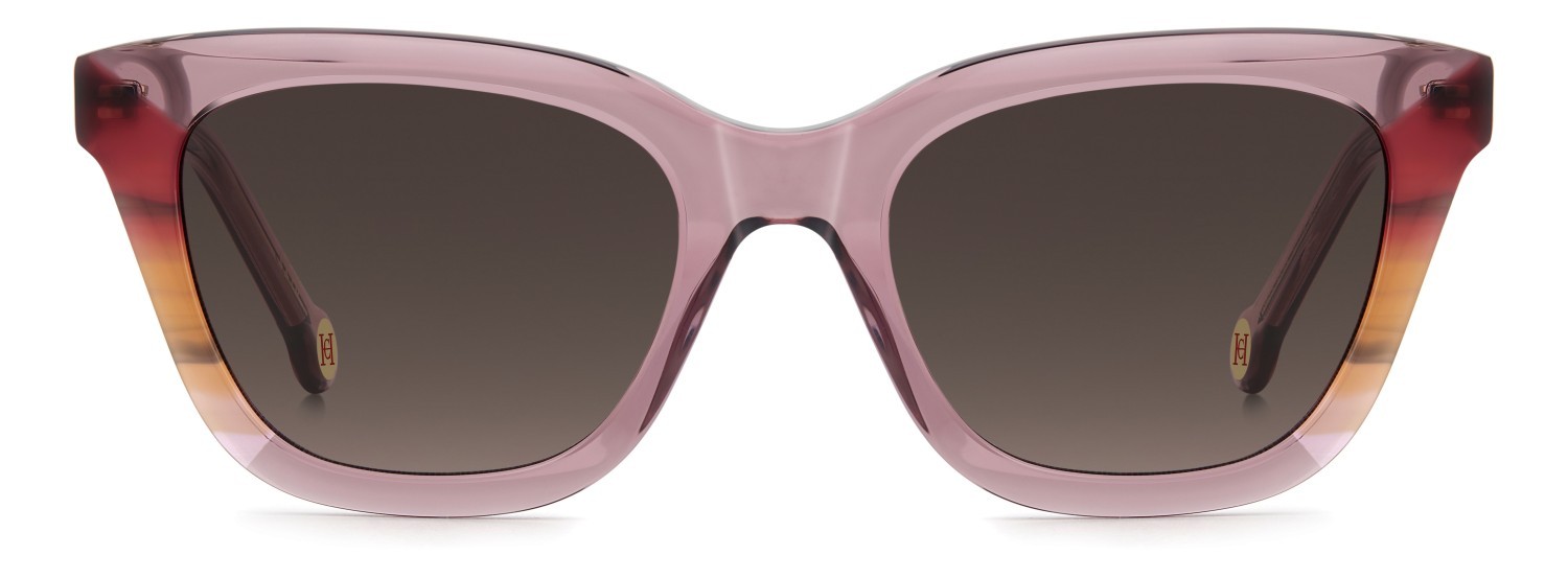 Occhiali da sole Carolina Herrera Her 0340/S 208327 35J HA colore pink forma cat eye lenti brown shaded